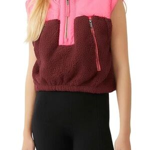 Pink and maroon Fleece Vest